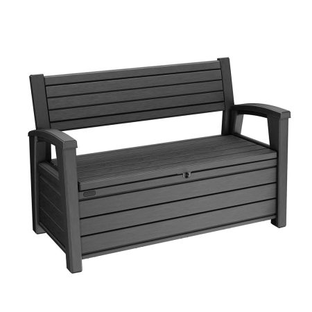 Bancă grădină - Curver Oliver bancă de grădină din plastic și depozitare grafit