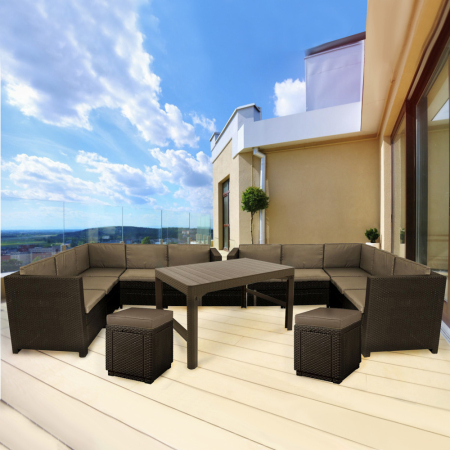 Curver Prolyon Family set mobilier de gradina set maro [4]