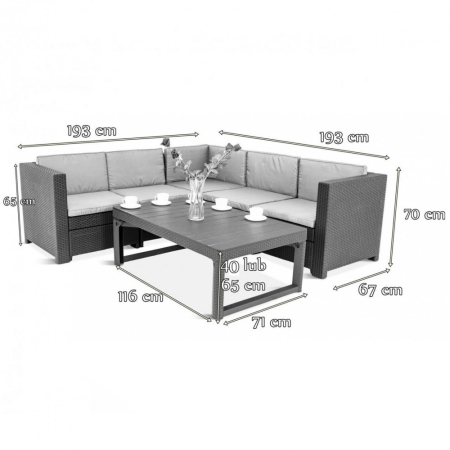 Curver Prolyon Family set mobilier de gradina set maro [2]