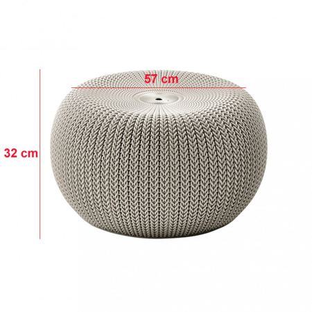 Curver Puf de grădină cu efect de răchită Knit Single Seat [1]