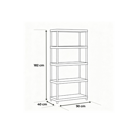 Curver Raft 5 rafturi 90/40 negru [2]