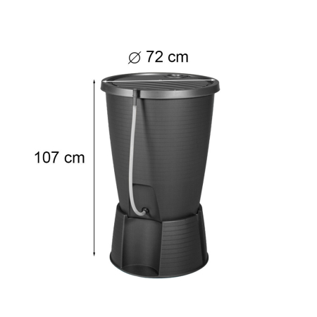 Curver Rezervor de apă de ploaie din plastic Indigo 220L cu furtun din grafit [2]