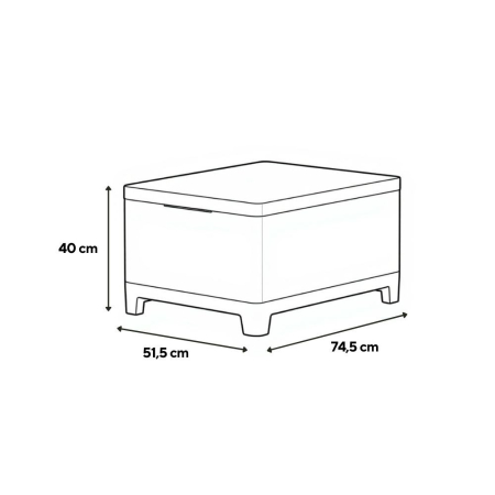 Curver Scandi iută masă de depozitare grafit-gri rece [2]