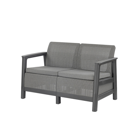 Canapea grădină - Curver Scandi linea 2 seater grădină canapea grafit-cool gri