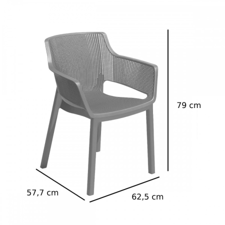 Curver Scaun de grădină din plastic Elisa, model cappuccino [1]