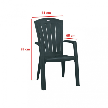 Curver Scaun de grădină din plastic Santorini [1]