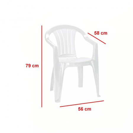 Curver Scaun de grădină din plastic Sicilia cu cotiere [1]