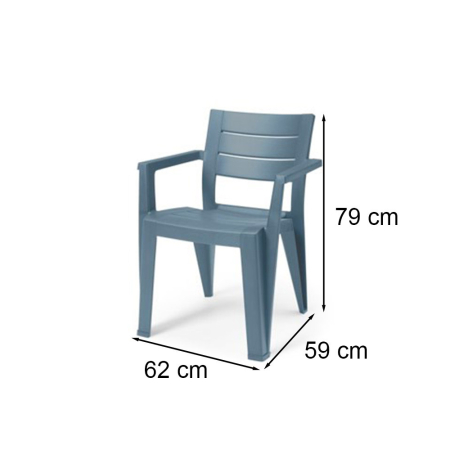 Curver Scaun de grădină Julie din plastic cu cotiere [2]