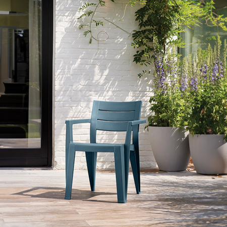 Curver Scaun de grădină Julie din plastic cu cotiere [1]