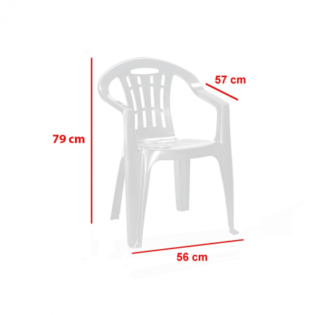Curver Scaun de grădină Mallorca din plastic, alb [1]