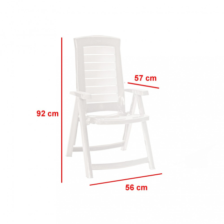 Curver Scaun de grădină pliabil din plastic Aruba [1]