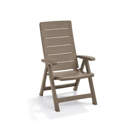 Produse temporar indisponibile - Curver Scaun de grădină rabatabil din plastic Brasilia, culoare cappuccino