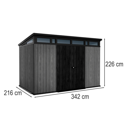 Curver Semnătură PENT 11x7 casă de grădină din plastic Veneția gri [2]