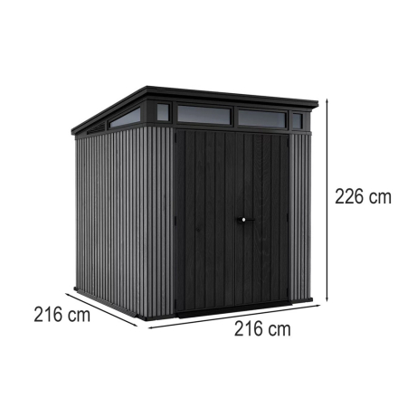 Curver Semnătură PENT 7x7 casă de grădină din plastic Veneția gri [2]