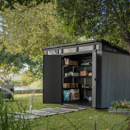 Curver Semnătură PENT 9x7 casă de grădină din plastic Veneția gri [8]