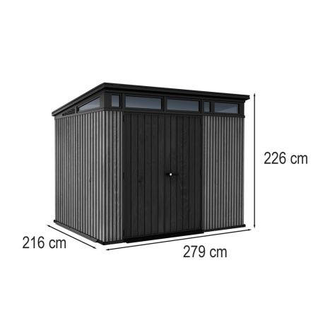 Curver Semnătură PENT 9x7 casă de grădină din plastic Veneția gri [2]