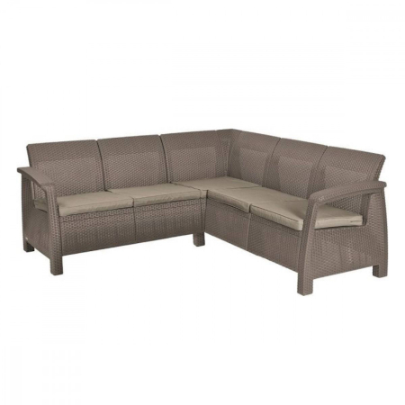 Grădină - Curver Set de colț de grădină Corfu relax din ratan artificial