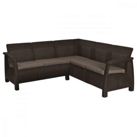 Grădină - Curver Set de colț de grădină Corfu relax din ratan artificial