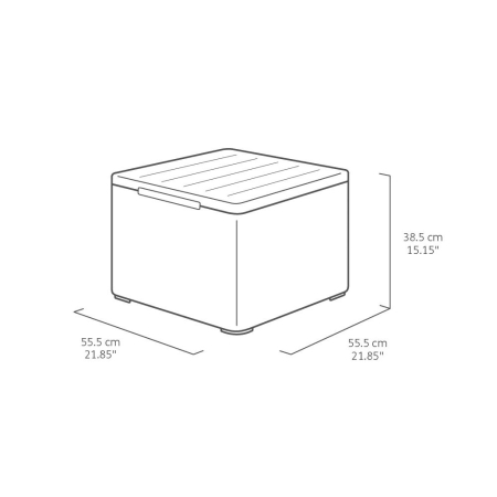 Curver Set de colț de grădină Elodie cu 5 locuri, masă și suport pentru perne [3]