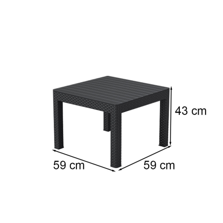 Curver Set de colț de grădină Elodie cu 5 locuri și masă Chicago [3]