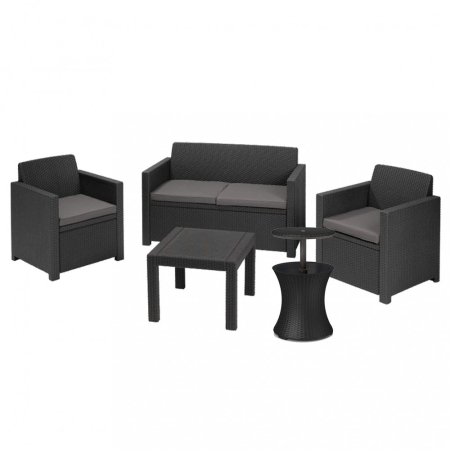 Curver Set de mobilier de grădină Alabama Party în culoarea grafit [1]