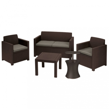 Curver Set de mobilier de grădină Alabama Party, maro [1]