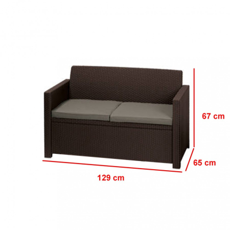 Curver Set de mobilier de grădină Alabama Party, maro [5]