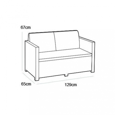 Curver Set de mobilier de grădină Alabamo Family, maro [2]