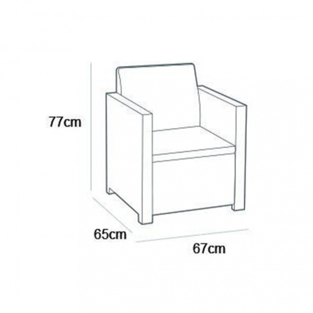 Curver Set de mobilier de grădină Alabamo, maro [4]