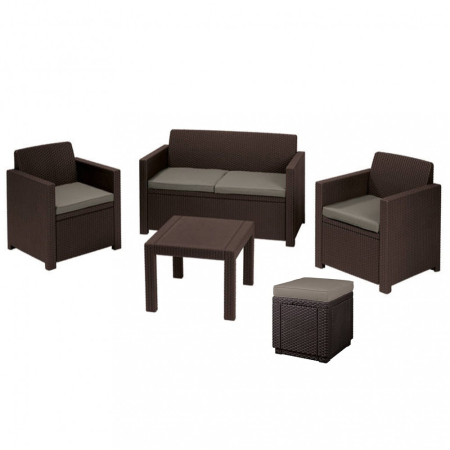 Produse temporar indisponibile - Curver Set de mobilier de grădină Alabamo, maro