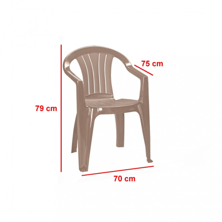 Curver Set de mobilier de grădină Balicia 4+1 în culoarea cappuccino [3]