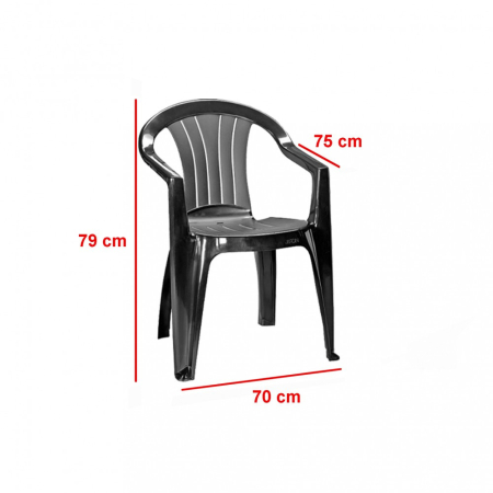 Curver Set de mobilier de grădină Balicia 6+1 în culoarea grafit [2]