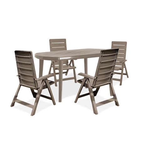 Curver Set de mobilier de grădină Brasilia 4+1 în culoarea cappuccino [1]