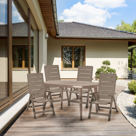 Curver Set de mobilier de grădină Brasilia 4+1 în culoarea cappuccino [4]