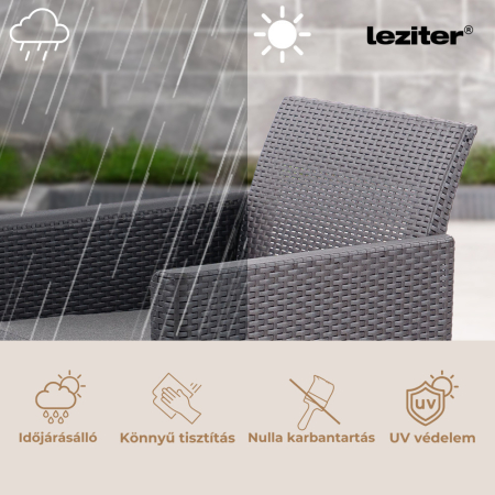 Curver Set de mobilier de grădină Claire II cu 8 locuri și masă Orlando, grafit [6]