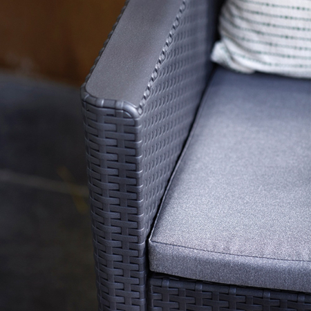 Curver Set de mobilier de grădină Claire III cu 7 locuri și masă Orlando, grafit [9]