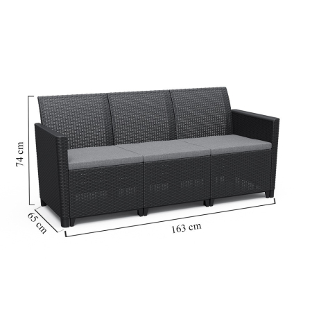Curver Set de mobilier de grădină Claire III cu 7 locuri și masă Orlando, grafit [8]