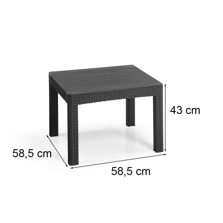 Curver Set de mobilier de grădină Claire III duo cu 4 locuri și masă Orlando, grafit [4]