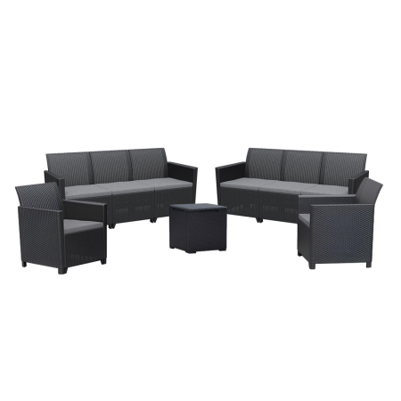 Curver Set de mobilier de grădină Claire IV cu 8 locuri și masă de depozitare Vigo [0]