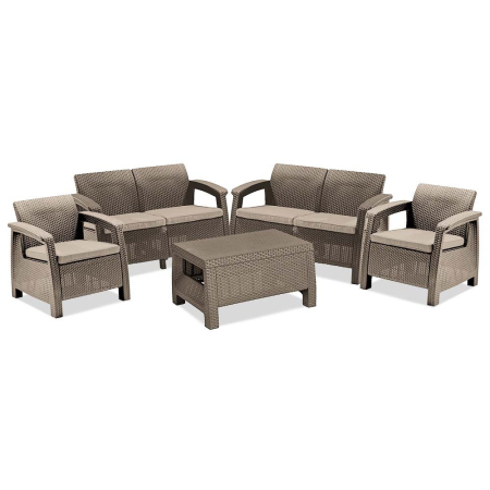 Curver Set de mobilier de grădină Corfu Big în culoarea cappuccino [1]