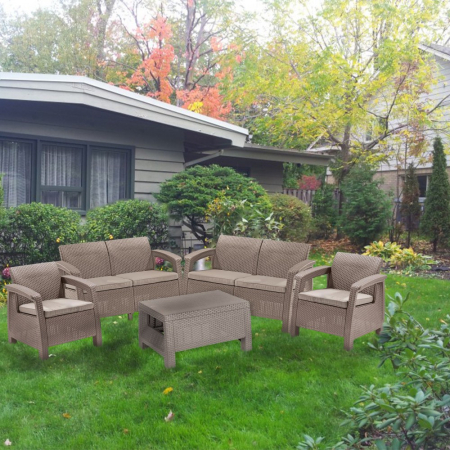 Curver Set de mobilier de grădină Corfu Big în culoarea cappuccino [5]