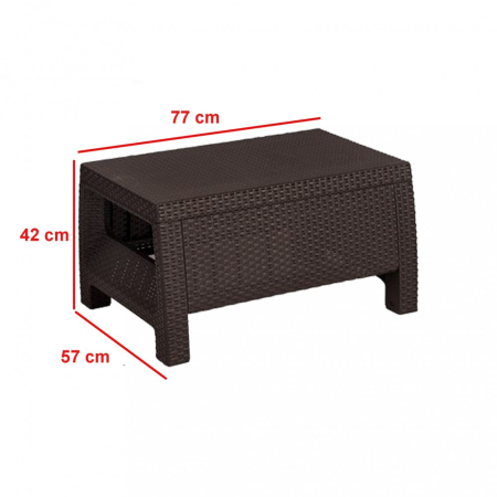 Curver Set de mobilier de grădină Corfu Big, maro [2]