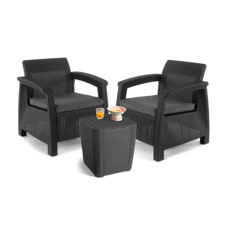 Set mobilier grădină - Curver Set de mobilier de grădină Corfu duo cu masă Luzon