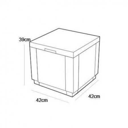 Curver Set de mobilier de grădină Corfu Fiesta duo cub grafit [5]