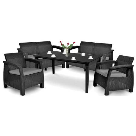 Produse temporar indisponibile - Curver Set de mobilier de grădină Corfu Fiesta II duo cu masă Future