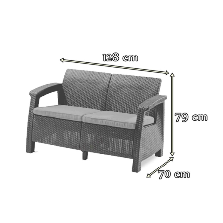 Curver Set de mobilier de grădină Corfu Fiesta II duo cu masă melodică [4]