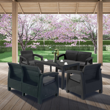 Curver Set de mobilier de grădină Corfu Fiesta II duo cu masă melodică [1]