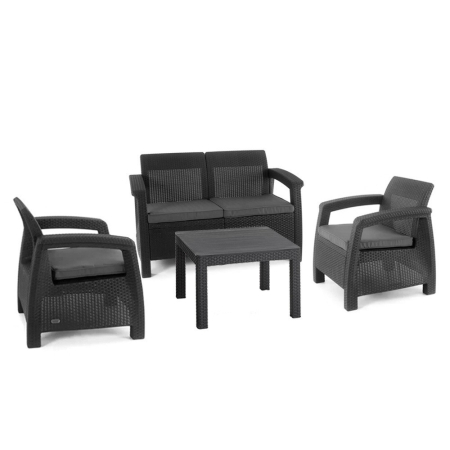 Curver Set de mobilier de grădină Corfu Light cu masă Orlando, grafit [1]