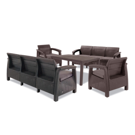 Set mobilier grădină - Curver Set de mobilier de grădină Corfu Love Max Duo cu masă Melody