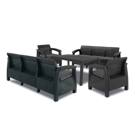 Set mobilier grădină - Curver Set de mobilier de grădină Corfu Love Max Duo cu masă Melody